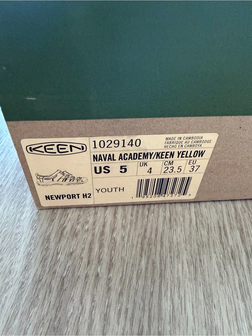 Keen Kids Navy and Yellow Closed-Toe Sport Sandals